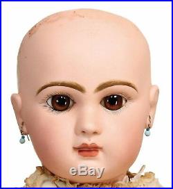 Antique French Tete Jumeau Bebe Bisque Doll Closed Mouth Medaille D'Or Body