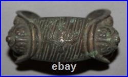Antique Handcrafted Greek Orthodox Folk Crusader Bronze Fertility Bracelet