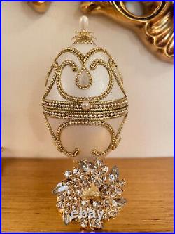 Antique Imperial Russian Faberge Musical egg & FAberge Necklace Bridal shower