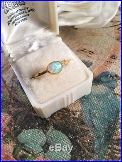 Antique Jewellery Gold Ring with Opal Vintage Victorian Jewelry ring size 9 or S