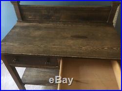 Antique Library Table Oak, Arts and Crafts, Side Board, Vintage