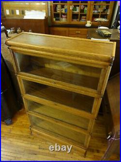 Antique Oak 4 High Stack Barrister Bookcase Arts & Crafts Macey/Globe Wernicke