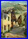 Antique-Oil-Vintage-Original-Painting-Landscape-Mountain-Village-and-Chalets-01-xd