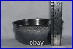 Antique Old Islamic Silver Bowl With Decorated Inscription Circa 1800's