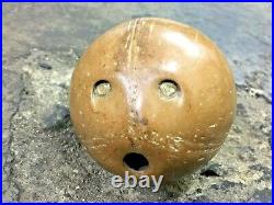 Antique Old Vintage Original Natural Surprising Baby Face Decorative Coconut
