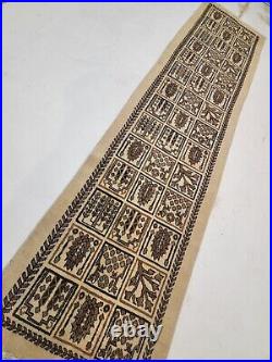 Antique Oriental Hand-Knotted Wool Runner Designer Beige/Brown 2'5 x 10'7