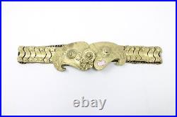 Antique Original Brass Vintage Look Floral Design Belt Collectable RH8127