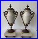 Antique-Pair-Vases-France-Brass-Marble-Spiatr-Decor-Collector-Rare-Old-20th-01-lgg