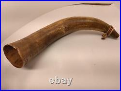Antique Powder Horn Scrimshaw Carved handmade original Best Offer