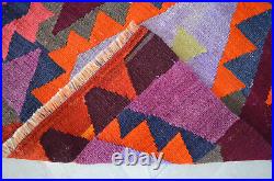 Antique Rug, Turkish Kilim Rug, Handmade Rug Colorful Area Rug Vege Dyes, 6 x 7