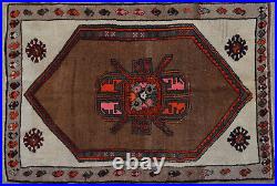 Antique Rug, Turkish Rug, Hand Knotted Rug, Vintage Rug, Neutral Color, 5 x 7