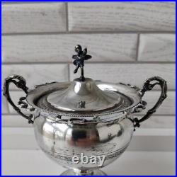 Antique Sugar Bowl Puti Silver 800 Italy Lid Handle Rare Old Decor 76 gr