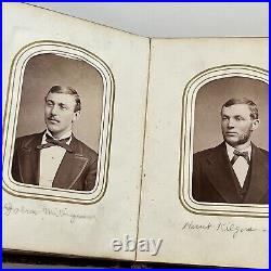 Antique Tintype CDV Photograph Album 16 CDV 17 Tintype Lot Affectionate Men ID