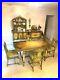 Antique-VIntage-french-COTTAGE-7p-China-CABineT-Table-CHairs-DisPLAY-CuriO-01-qa