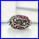 Antique-Victorian-Sterling-Silver-Natural-Ruby-White-Sapphire-Handmade-Ring-Sz-5-01-ie