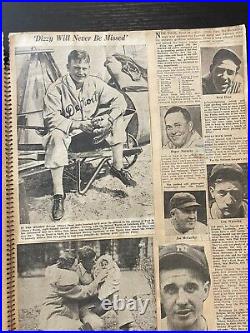 Antique Vintage 1937 MLB Baseball Scrapbook World Series over 60 PAGES