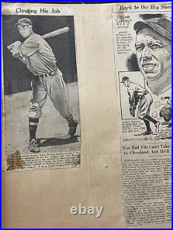 Antique Vintage 1937 MLB Baseball Scrapbook World Series over 60 PAGES