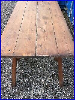 Antique Vintage 6ft Trestle Refectory Kitchen Garden Dining Events Meeting Table