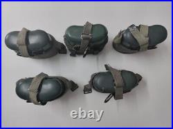 Antique Vintage Army Military Water Bottles Set 5 With Cover Rare Collectible