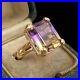 Antique-Vintage-Art-Deco-SOLID-14k-Yellow-Gold-Purple-Ametrine-Band-Rings-s-7-5-01-ie