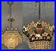 Antique-Vintage-Brass-Crystal-Star-shape-Small-Chandelier-Ceiling-Lamp-UNIQUE-01-ejp