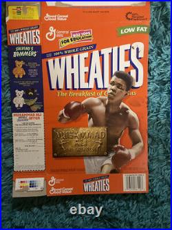 Antique Vintage Collectible RARE Mohammed Ali Wheaties Box Flattened