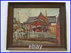 Antique Vintage Impressionist Painting Impressionism Temple Iconic Regionalism