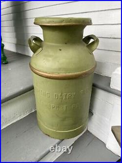Antique Vintage Milk Can Farmhouse Solid Heavy No Breaks Lycoming dairy PA