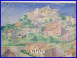 Antique Vintage Painting Original 1920's Edna Hotchkiss Landscape Regionalism