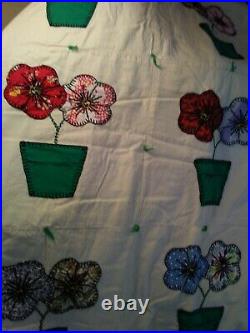 Antique Vintage Quilt FLOWERS SO CUTE! 