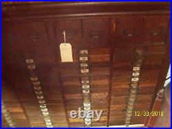 Antique / Vintage Wood 76 Drawer Shop Map Cabinet Boyce Cabinet Company