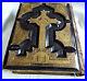 Antique-Vtg-Holy-Catholic-Bible-Douay-Rheims-1800-s-22-Kt-Gold-Gilt-Leather-01-nidr