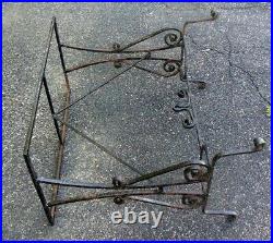 Antique Wrought Iron Marble Top TABLE French Pastry GARDEN VILLA CHIC