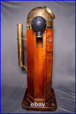 Antique brass nautical gimbal compass vintage ship's binnacle gimballed compass