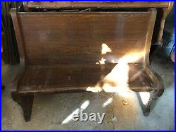 Antique church pews dark stained early 1900's
