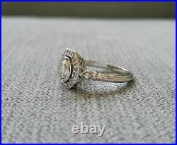 Art Deco 3.50 Ct Round Cut Diamond 925 Silver Antique Vintage Engagement Ring