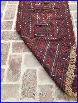 BA7078 Adreskan afghan hallway vintage handmade kilim rug runner 60 x 308 cm