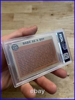Babe Ruth Antique Baseball Card PSA 1 Vintage 1962 Topps New York Yankees NYC
