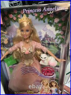 Barbie Doll THE PRINCESS AND THE PAUPER Singing Anneliese 2004 MATTEL Cat
