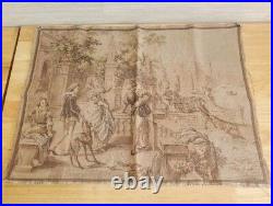 Belgian Venetian Renaissance Canal Scene Tapestry Rococo Style 26 x 19 Original