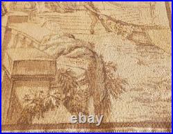 Belgian Venetian Renaissance Canal Scene Tapestry Rococo Style 26 x 19 Original