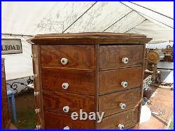 C1903 AMERICAN antique bolt & SCREW octagonal hardware store cabinet 80 drawer