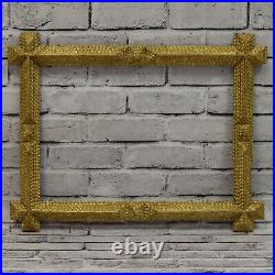 Ca. 1880-1900 old decorative wooden painting frame 18,1 x 12,8 in inside