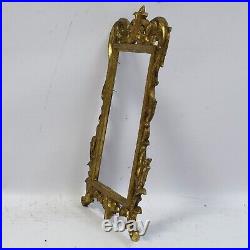 Ca. 1900, old carved mirror picture frame, 8.6 x 5.5 in inside