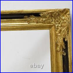 Ca. 1920-1940 Antique wooden frame in imitation gold leaf 15.2 x 11.8 in