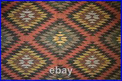 Caucasian Rug 5x9 Handwoven Wool Rug ANTIQUE Vintage Sumak Kilim 175x300cm