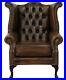 Chesterfield-Armchair-Queen-Anne-High-Back-Wing-Chair-Antique-Tan-Brown-Leather-01-olce
