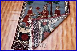 Classic Design Rug 3x5 ft Decor Wool Handmade Rug Oriental Wall Hanging