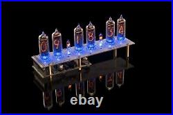 DIY KIT IN-14 Nixie Tubes Clock RGB USB Musical WITH TUBES 12/24H GRA & AFCH