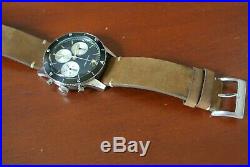 Dan Henry 1963 Vintage Pilot Chronograph Excellent Condition 3 leather straps